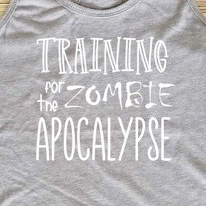 Zombie apocalypse workout shirt / gym tank top